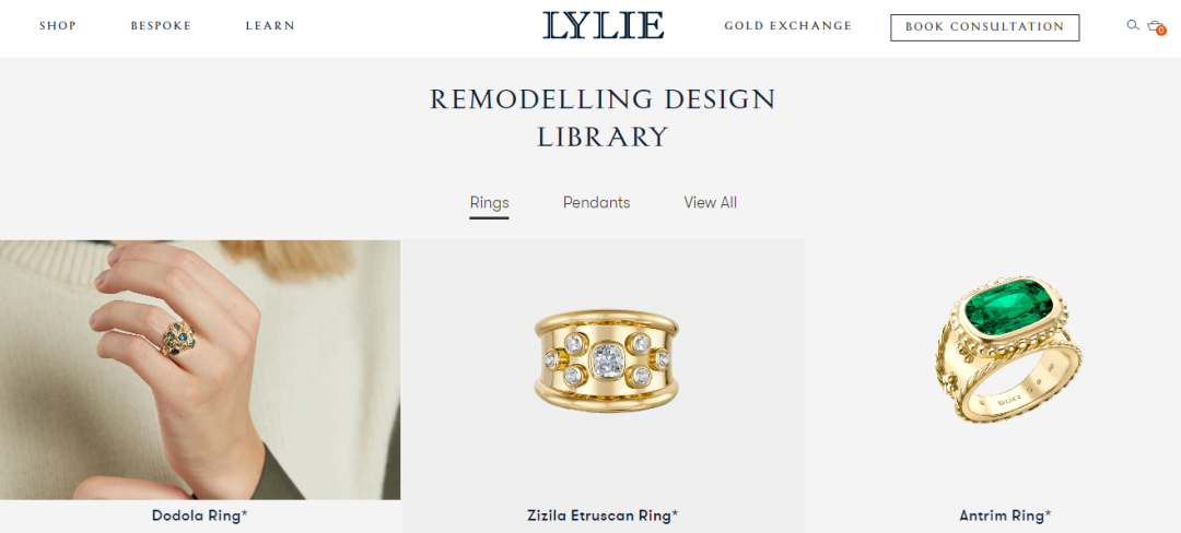 ▲高级珠宝品牌Lylie也推出了相应的戒指改造服务。