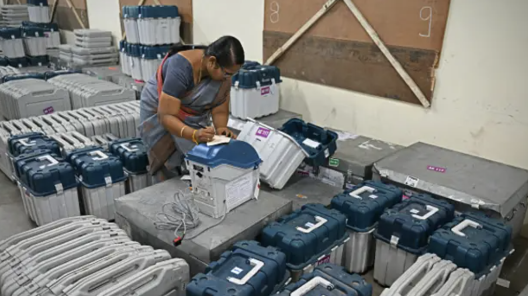 △印度的投票机器（图源：社交媒体）