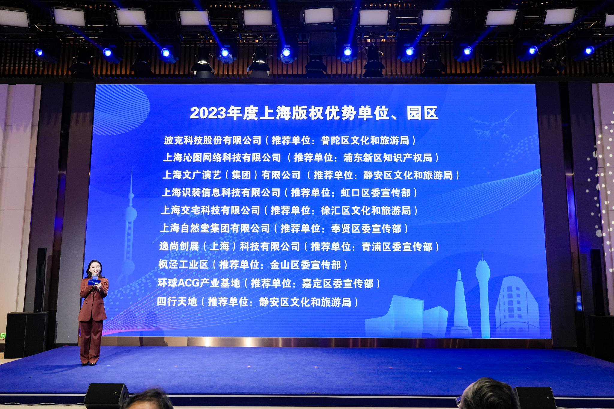 2023年度上海版权优势单位、园区