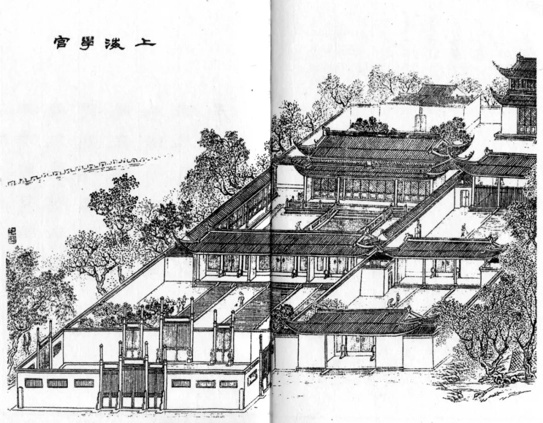 《申江胜景图》（1884年）中绘制的上海学宫
