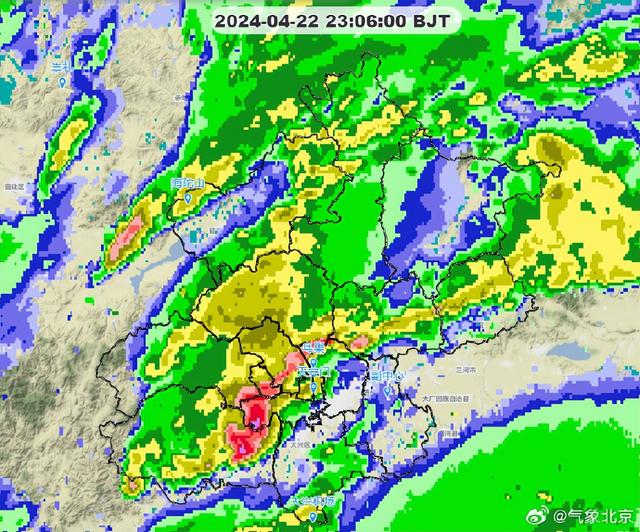 北京:较强降水回波向东偏北移动,最大降水量出现在这里