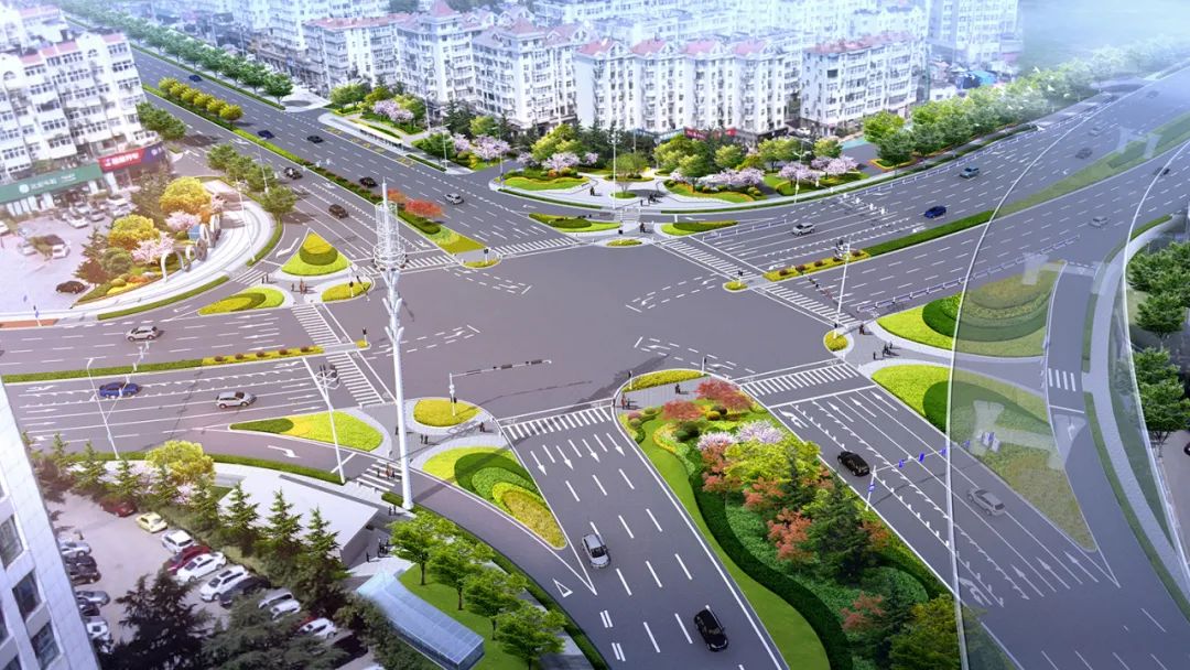 建成后效果图发布!原雁山立交路口正式启动地面道路施工