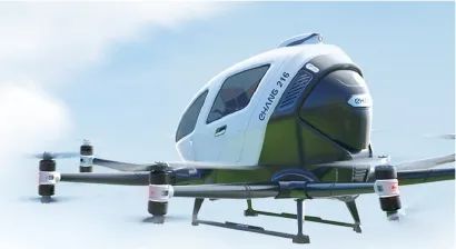 亿航EH216系列无人驾驶航空器。均 巩持平 摄