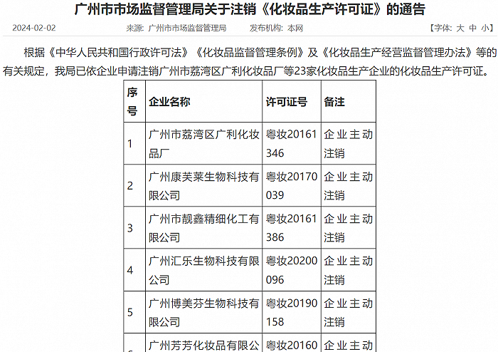 广州市市场监督管理局官网截图