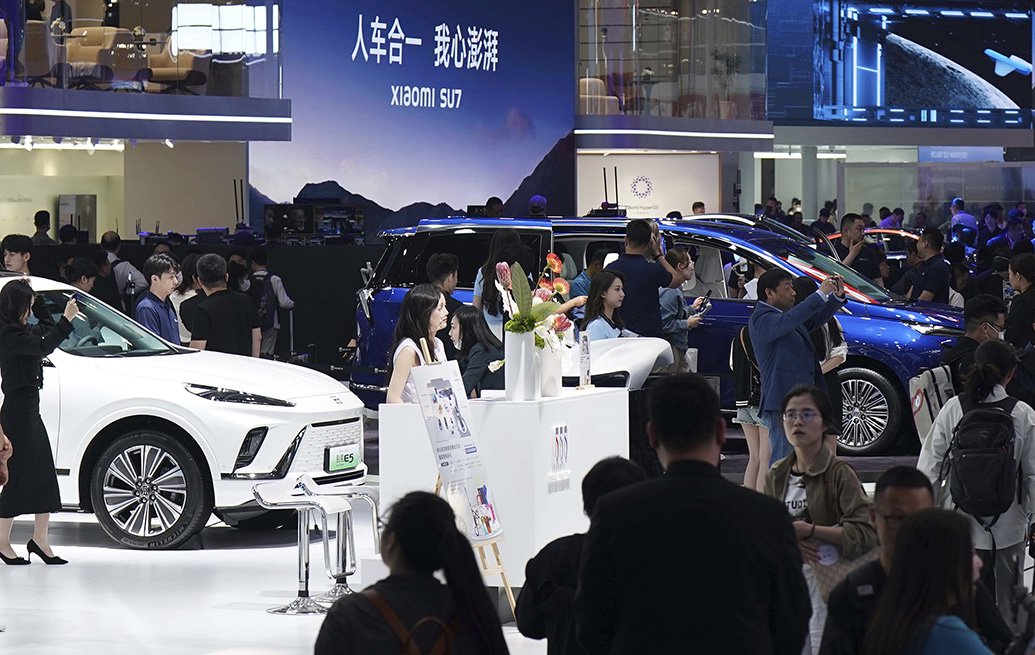 2024年4月25日，第十八届北京国际汽车展览会现场。