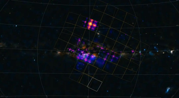 图1 宽视场X射线望远镜（WXT）指向银河系中心的观测图像（X射线数据版权EP科学中心）