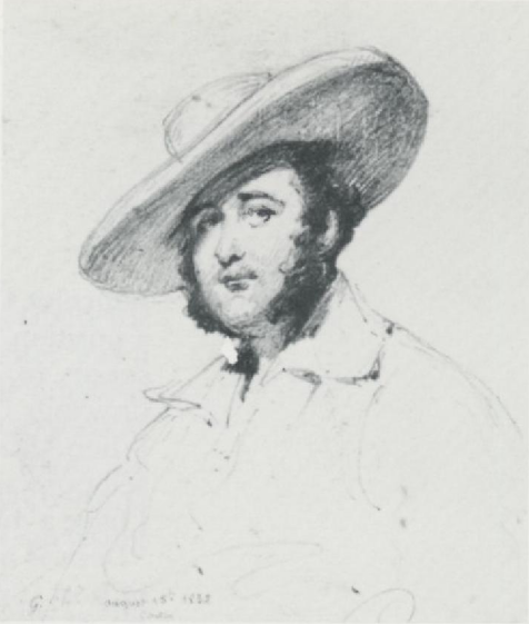 J.A.达兰铅笔素描肖像