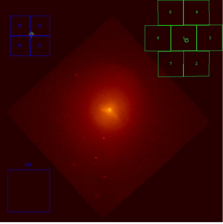 后随X射线望远镜对梅西耶87椭圆星系观测图像