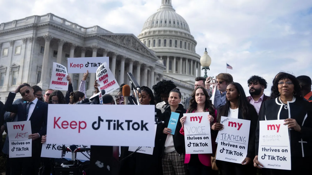 美国封禁TikTok，令许多依赖该平台的小企业和用户感到担忧（图片来源：盖蒂图片社）