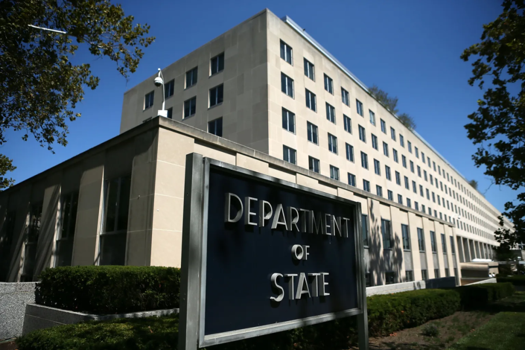 美国国务院标志，资料图，图源：外媒