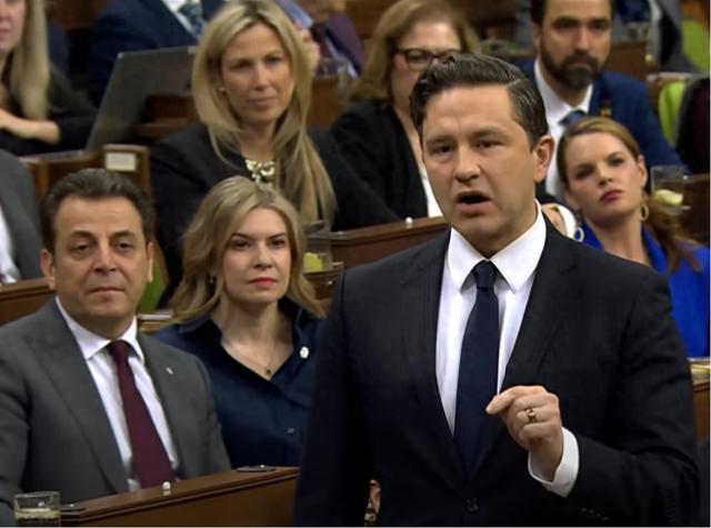4月30日，波利耶夫尔在加拿大众议院发言。图源：环球新闻网视频截图