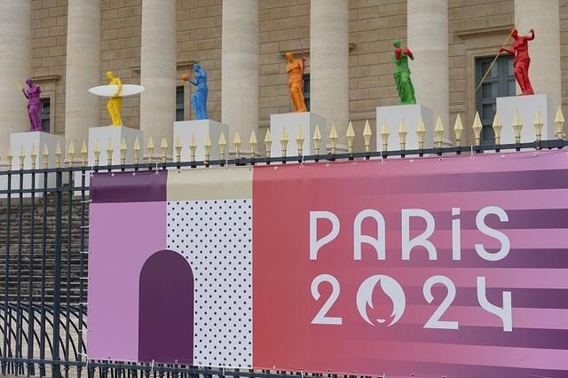 △当地时间5月4日，巴黎街头布满奥运会元素。