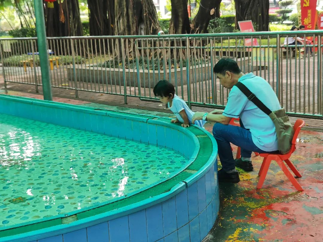 街坊带孩子来游乐场游玩。信息时报记者 王智汛摄