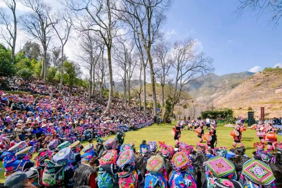 世界最古老的"乡村t台秀"发端永仁直苴村的彝族赛装节楚雄彝绣从"赛装