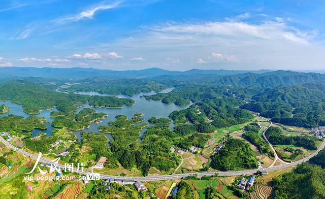 江西瑞金:路在景中延 车在绿中行