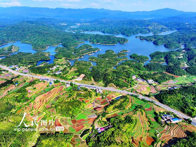 江西瑞金:路在景中延 车在绿中行