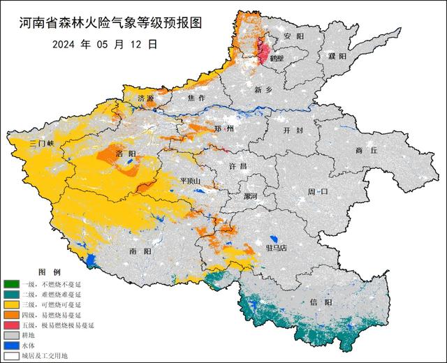 预报来源：河南省气象台2024年5月12日12时预报