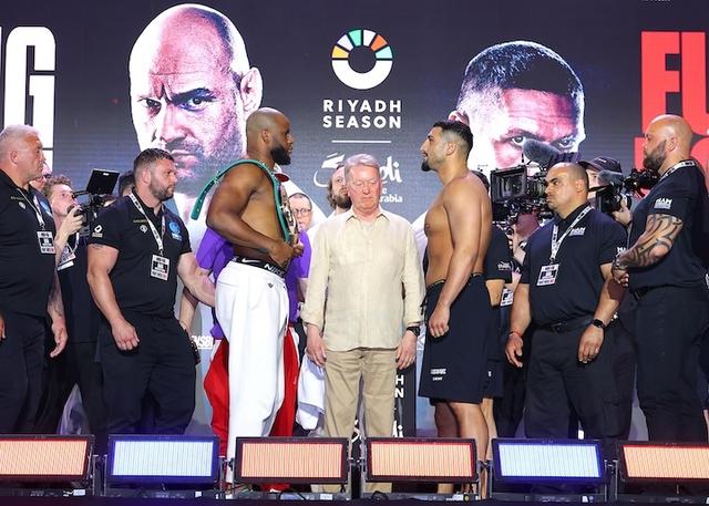 称重仪式结束!明天,泰森·富里将带着29磅体重优势对战乌西克