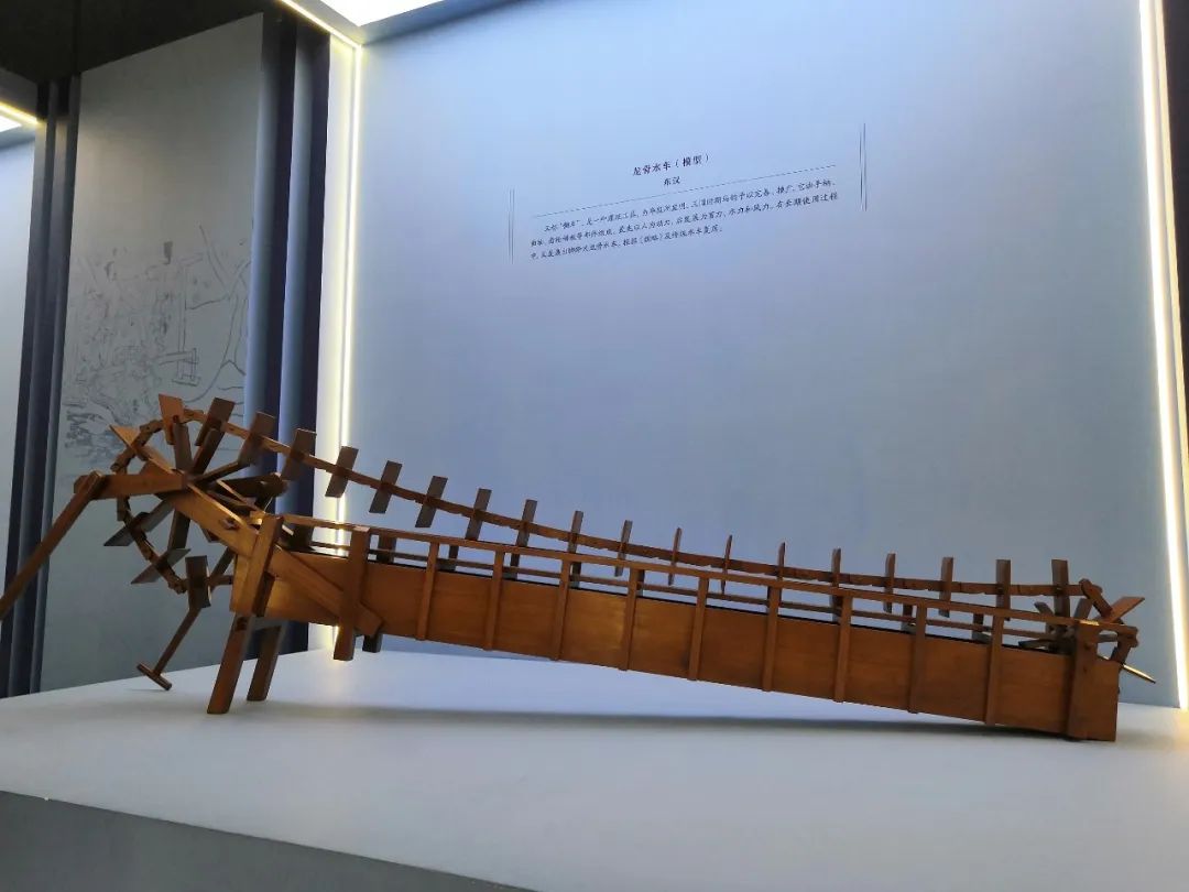 中国国家博物馆，龙骨水车（模型）。图片来源：视觉中国