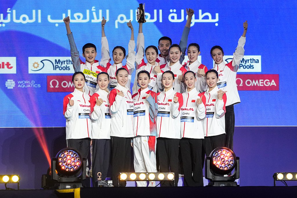 多哈世锦赛,中国花游队7金1银1铜收官.