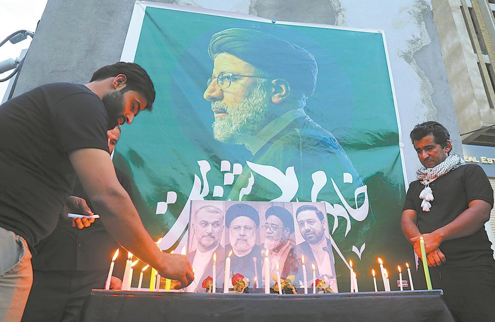 5月20日，民众悼念伊朗总统莱希等遇难人员