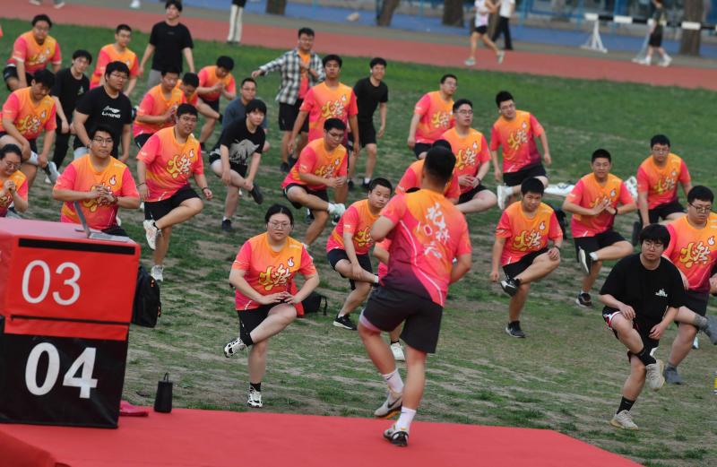 北科大夏日减脂营的训练现场