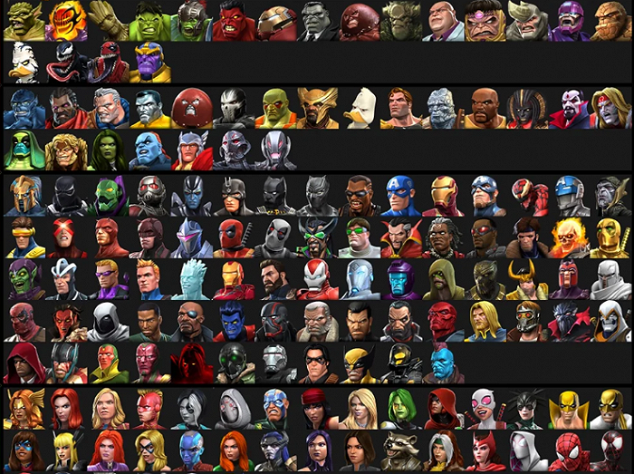 《漫威英雄冠军赛》部分可登场角色美漫角色常用的标签是"超级英雄".