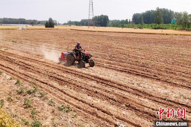 柘城县牛城乡农户抢抓农时播种玉米.