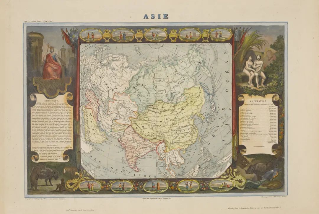 亚洲地图 平面图手绘图片