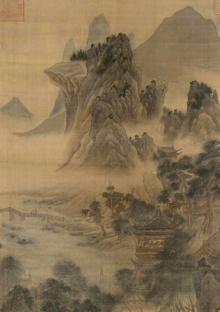 清 佚名《山居图》(局部)