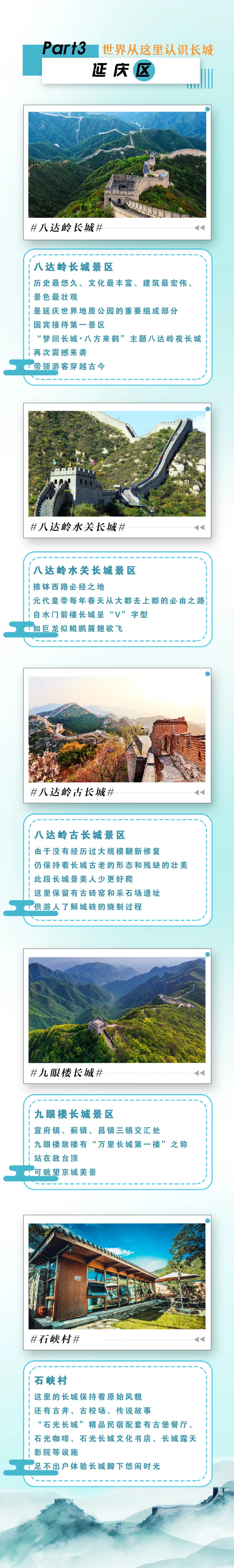 长城景区将提前半小时开放,每天开放时间调整至6时,17时停售当日门票