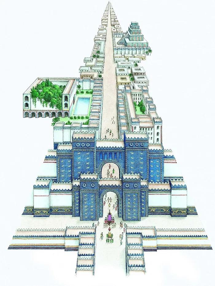 比如上图的巴比伦伊什塔尔城,让古城的原始面貌一目了然.