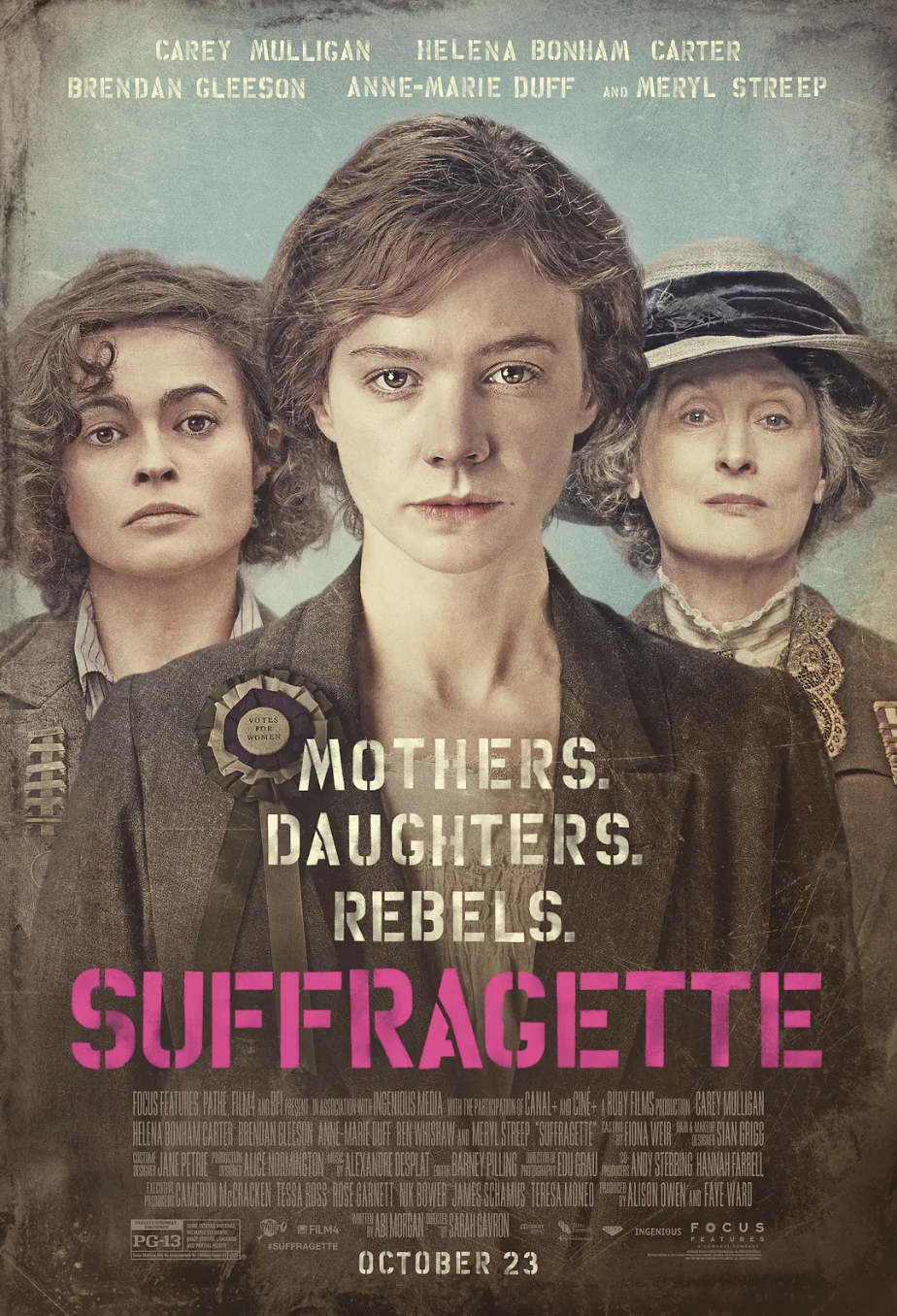 《妇女参政论者》(suffragette)电影海报(图片来源:豆瓣)最近几年