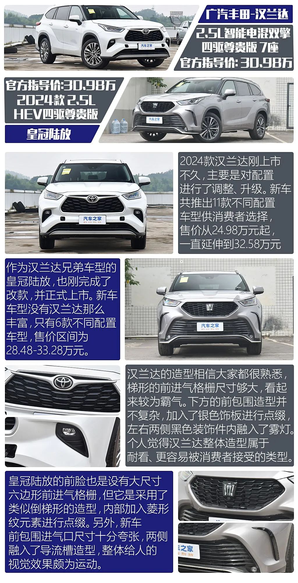 相同价位，选汉兰达，还是“皇冠”加持的陆放？