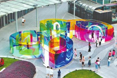 成都ifs艺术展:城市公共空间的色彩变奏