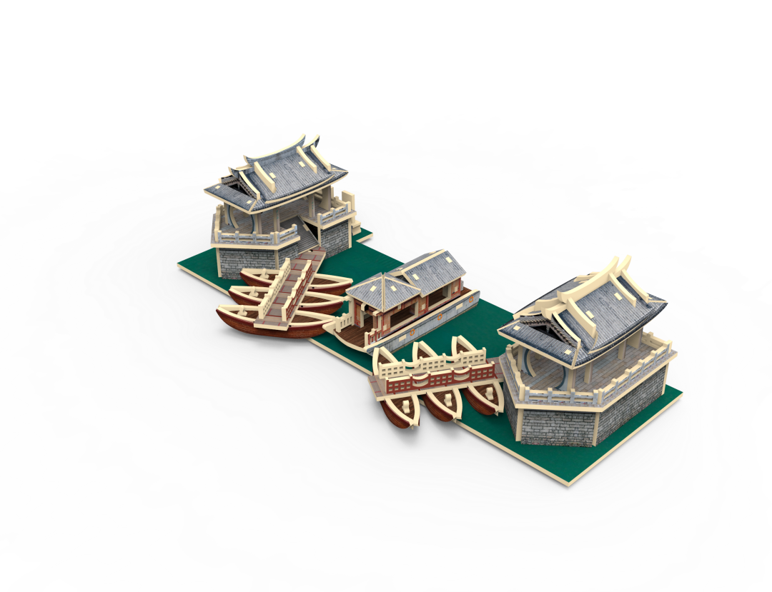 ▲广东民居、广济桥