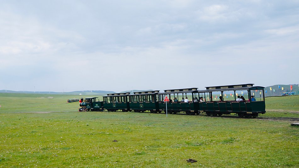 辉腾锡勒草原的小火车。 朱丽萍 图