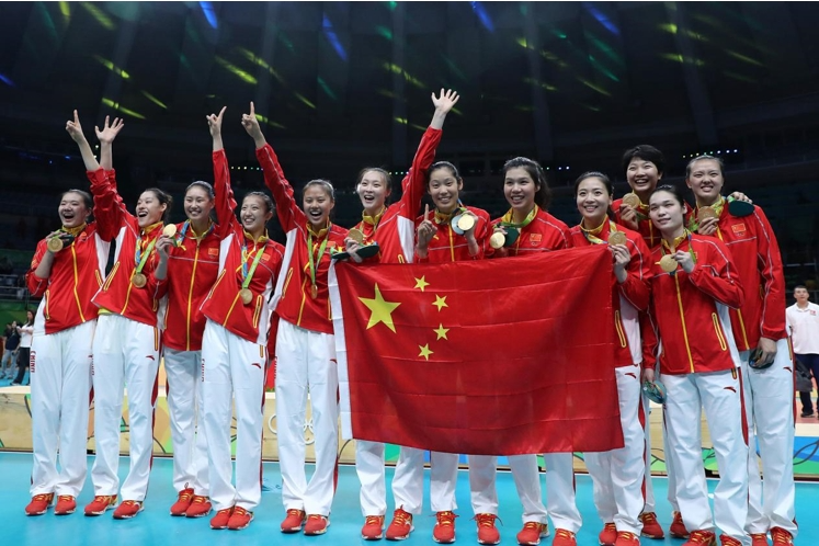 里约奥运会,中国女排夺冠.图片来源:视觉中国