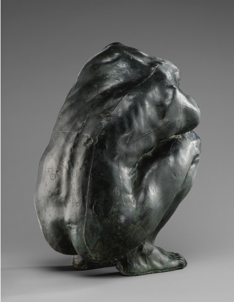 卡米耶·克洛岱尔，《蹲伏女子躯干》，创作于1884-1885年左右，铸造于1913年左右，青铜雕塑