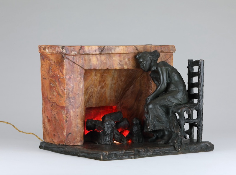 卡米耶·克洛岱尔，《炉边梦》，创作于1905年， 大理石和青铜