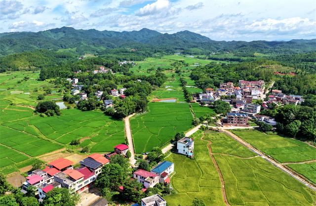 尹其奇摄俯瞰江西省赣州市全南县陂头镇正河村的生态画卷.