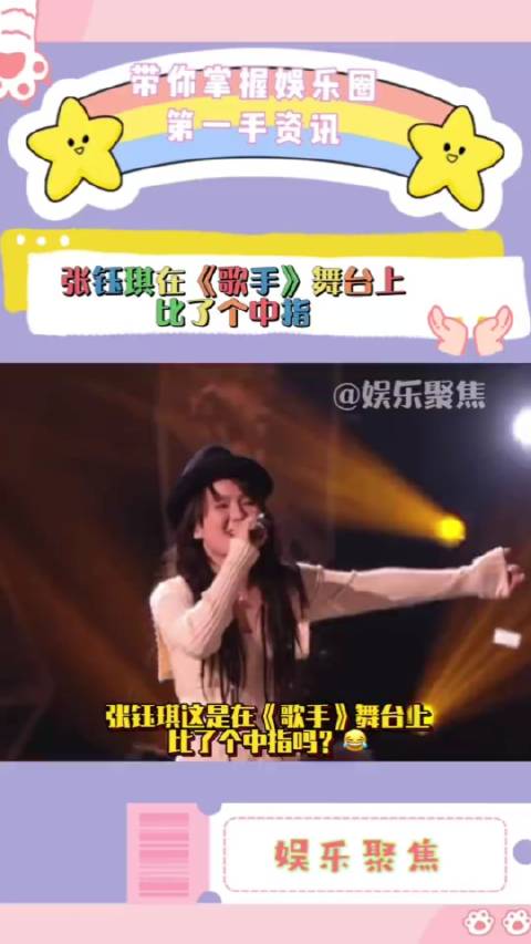 张钰琪这是在《歌手》舞台上比了个中指吗?|张钰琪|歌手|特写_新浪新闻