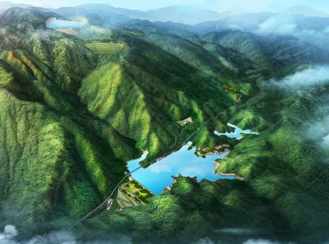 ▲天台抽水蓄能电站建成效果图