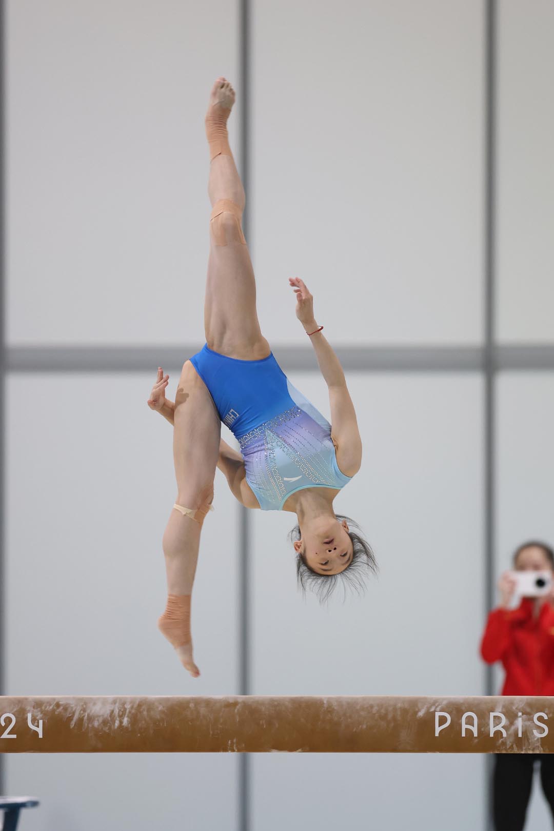 设立的训练场,中国体操女队运动员训练备战