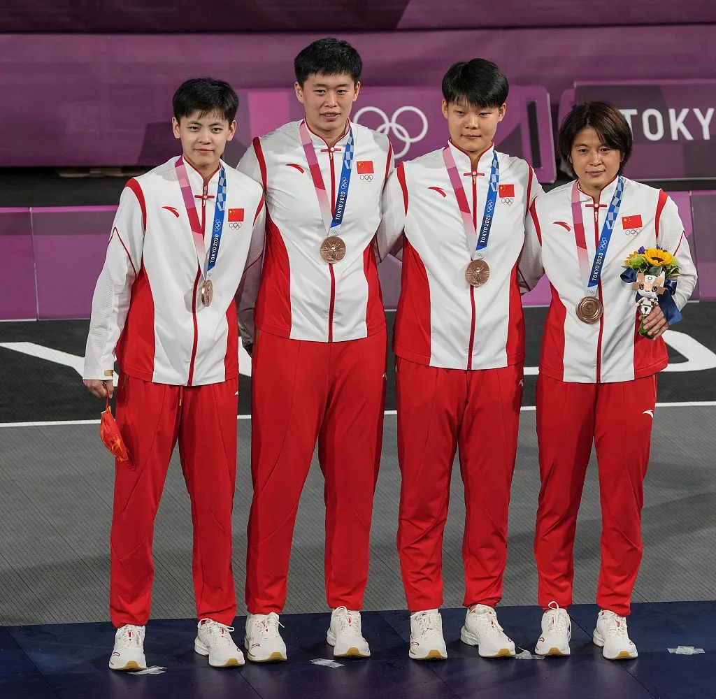 2021年东京奥运会,中国女子三人篮球队获得铜牌