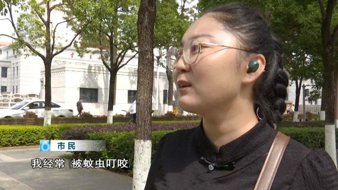 市民：“还是经常会被咬的，可能和血型有关系，我自己觉得A型血好像比较容易被蚊子叮，还有在潮湿的地方会比较容易被叮。”