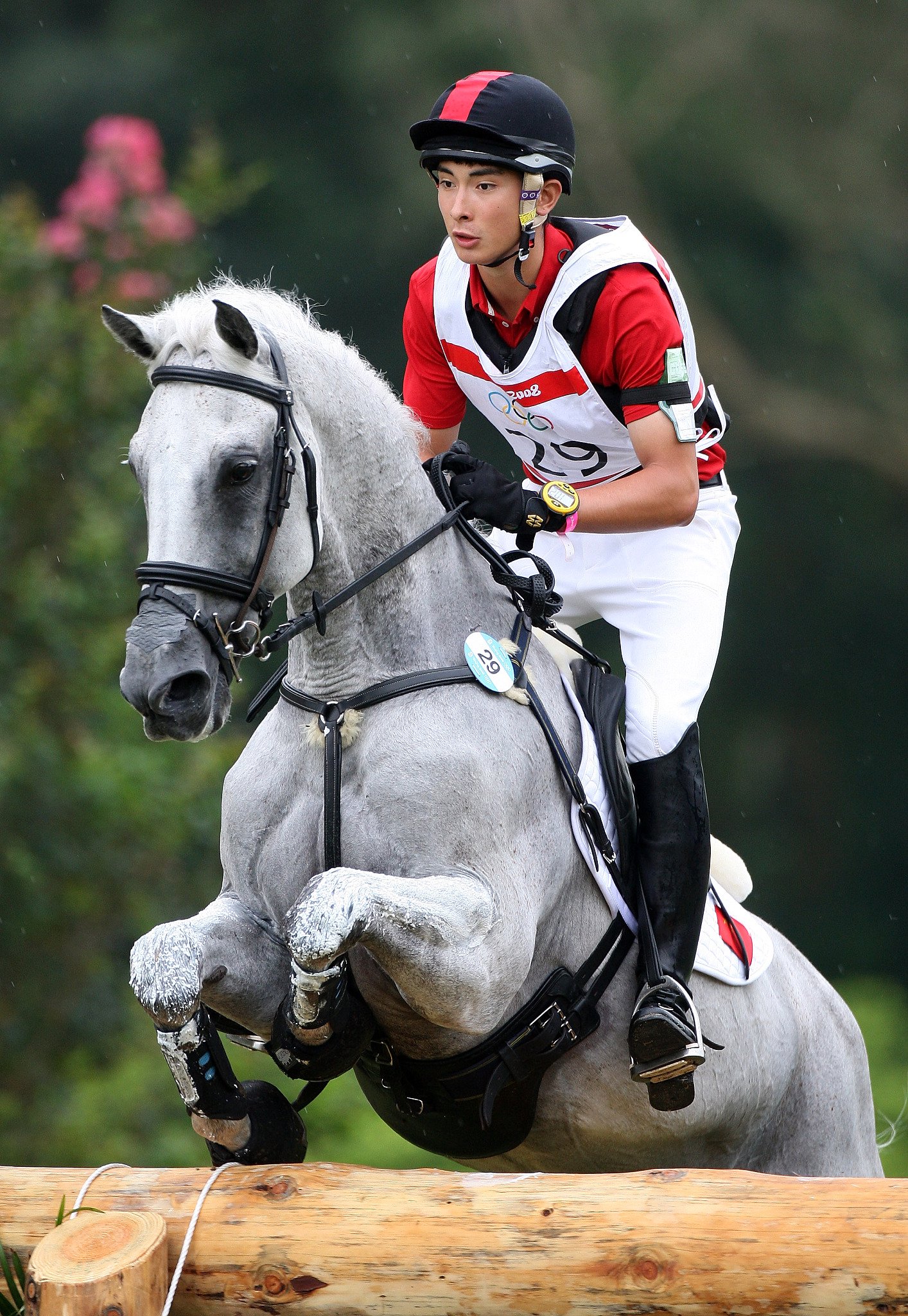 华天在北京奥运会马术比赛中,比赛在中国香港举行