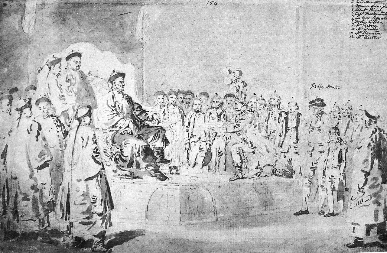 马戛尔尼觐见乾隆(图片来源:wikipedia)