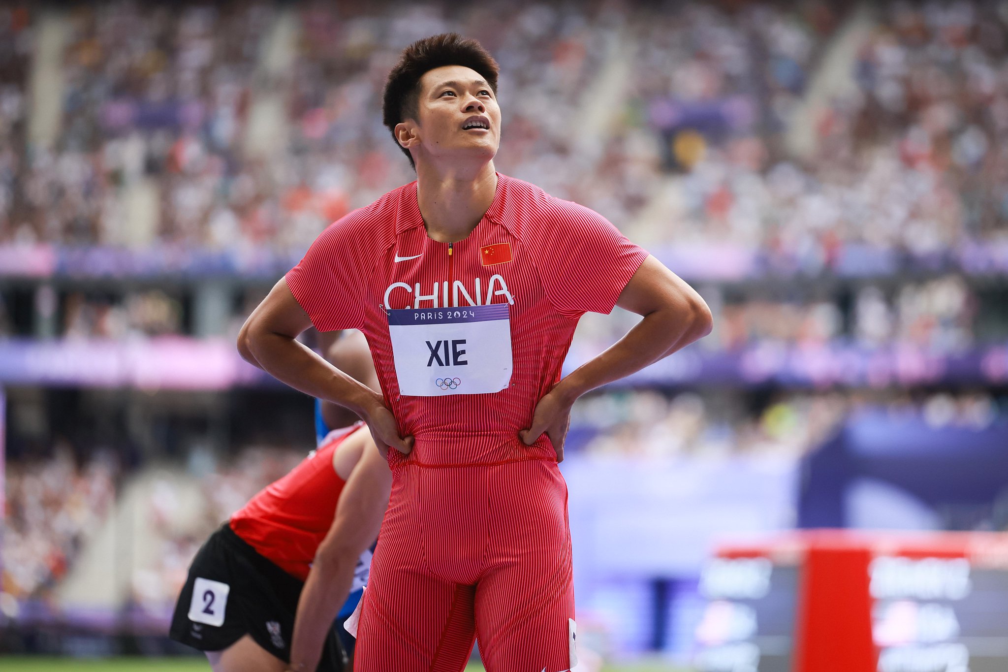 8月3日,谢震业止步巴黎奥运会田径男子100米第一轮.