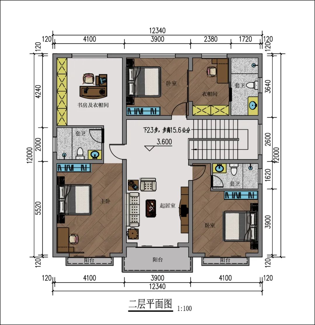 12×12米现代别墅,理想的农村房子长这样
